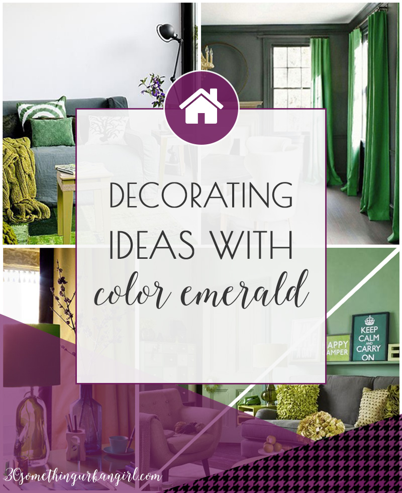 Pretty home decor ideas with the color emerald