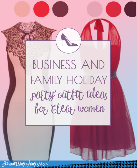 Business and family holiday party outfit ideas for Clear Spring and Clear Winter women