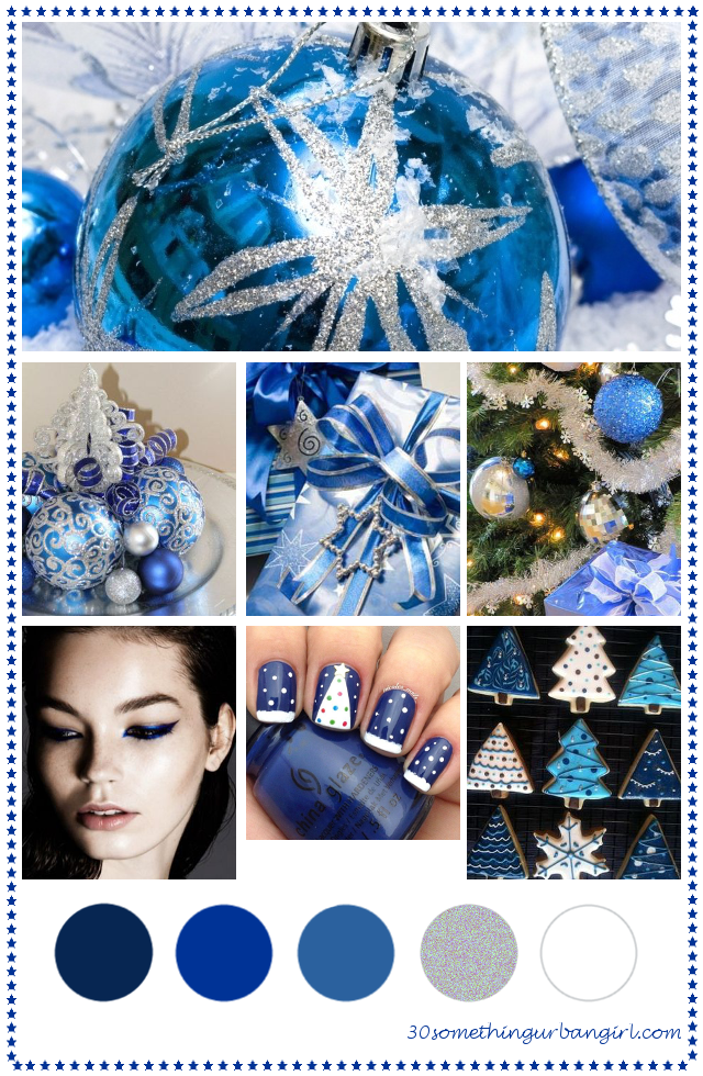 pretty blue Christmas color palette inspiration