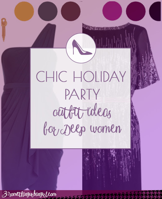 Chic holiday party outfit ideas for Deep Autumn and Deep Winter women