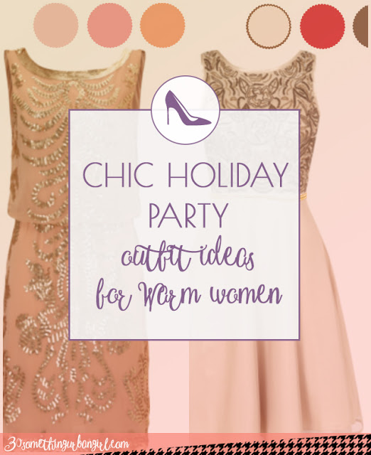 Chic holiday party outfit ideas for Warm Spring and Warm Autumn women