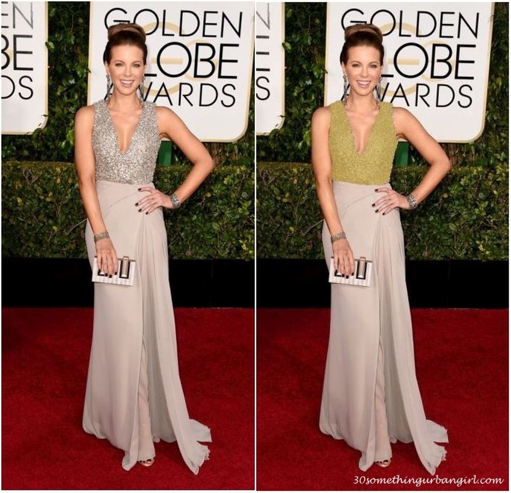 Kate Beckinsale's Golden Globe 2015 Elie Saab dress in different color