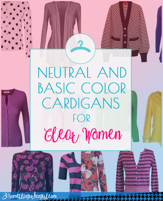 Neutral and basic color cardigans for Clear Spring and Clear Winter women
