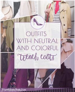 Outfits with neutral and colorful trench coats