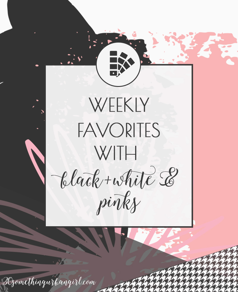 Street style and home decor tips with black and white and pinks
