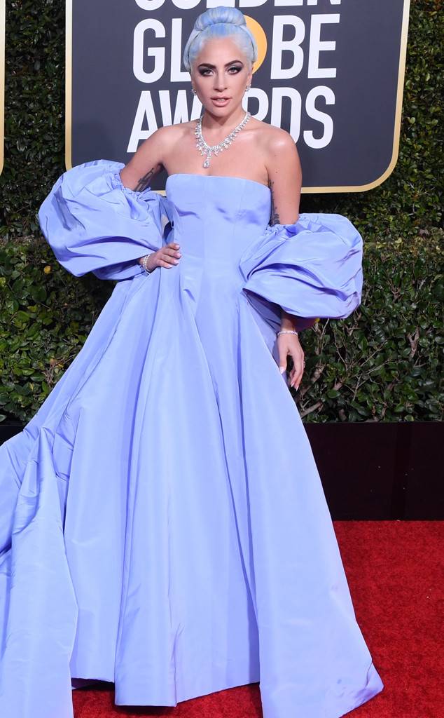 Lady Gaga in Valentio at the Golden Globes 2019