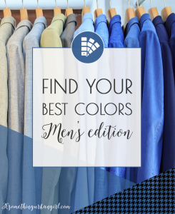 Find your best colors and analyze yourself to discover your seasonal color palette for men on 30somethingurbangirl.com