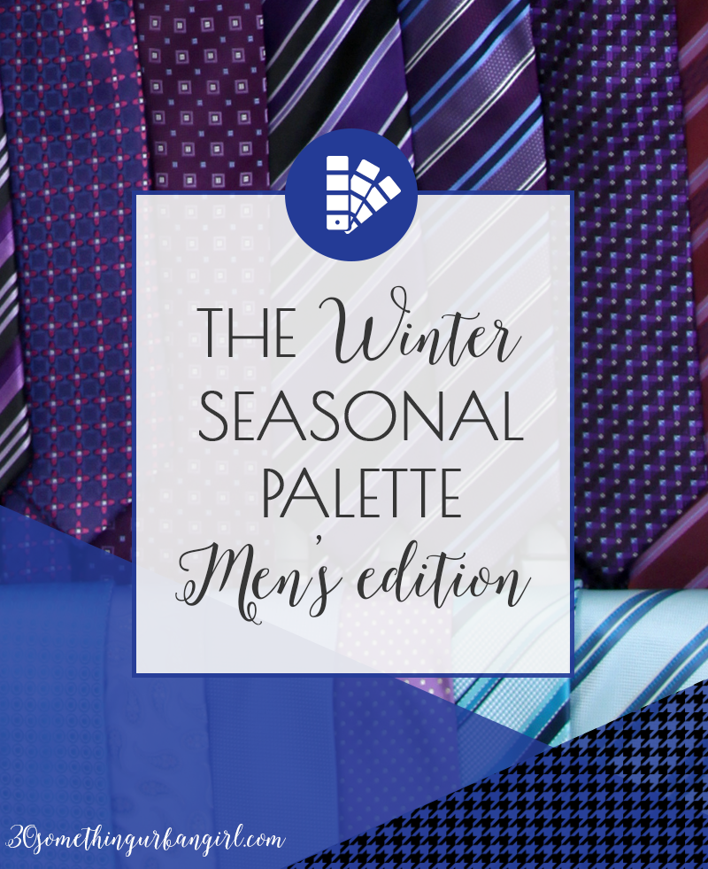 Learn more about the Winter seasonal color palette for men on 30somethingurbangirl.com