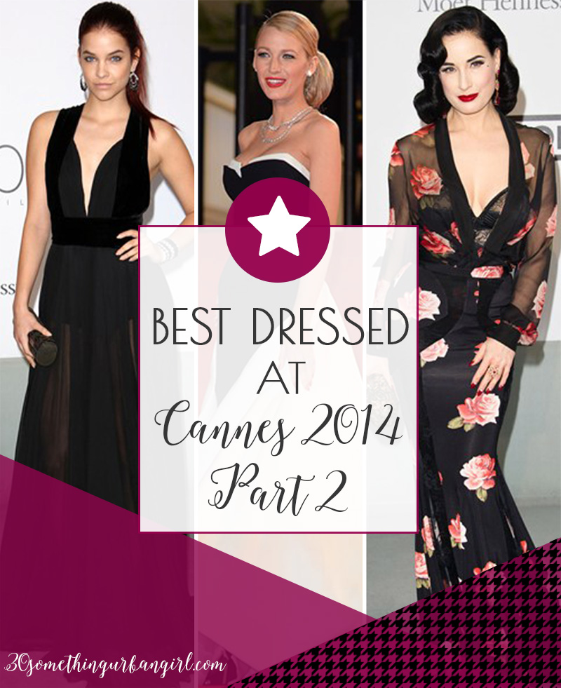 Best dressed at Cannes 2014, part 2 with black and black outfits, list by 30somethingurbangirl.com