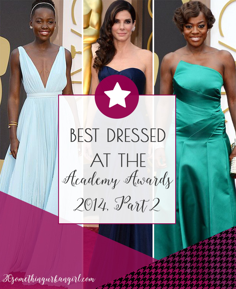 Best dressed at the Academy Awards 2014, part 2 with black and colorful dresses, list by 30somethingurbangirl.com