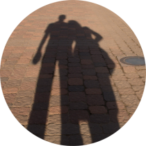 the shadows of my boyfriend and me