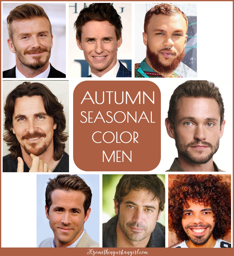 Autumn seasonal color men with celebrity examples