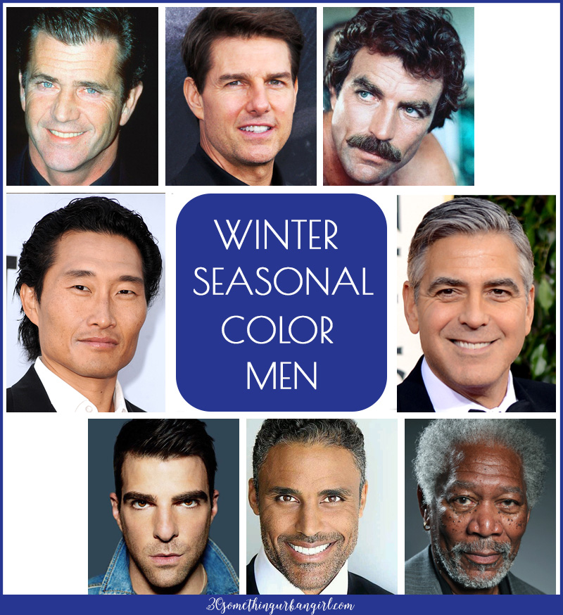 Winter seasonal color men with celebrity examples