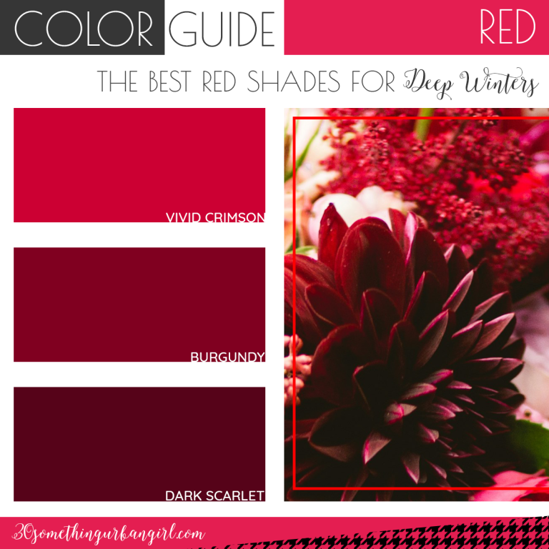 The best red color shades for Deep Winter seasonal color women on 30somethingurbangirl.com